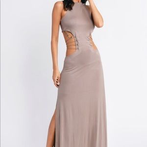 Nude maxi dress